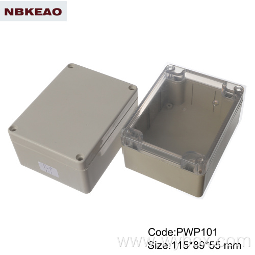 IP65 Surface mount junction box outdoor enclosure waterproof abs box plastic enclosure electronics PWP101 with size 115*89*55mm